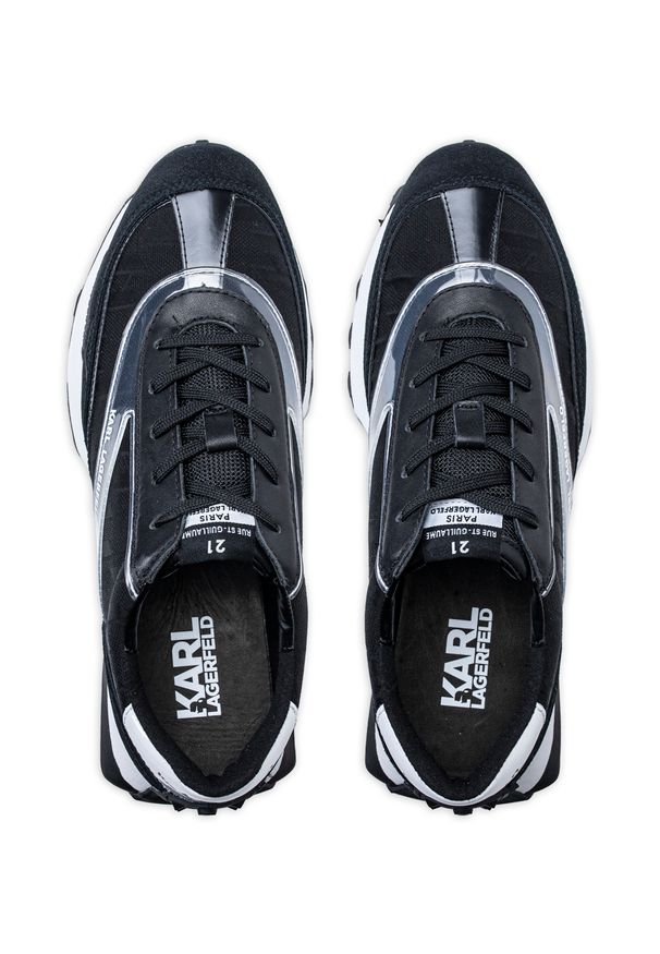 Sneakersy męskie czarne Karl Lagerfeld Zone. Kolor: czarny