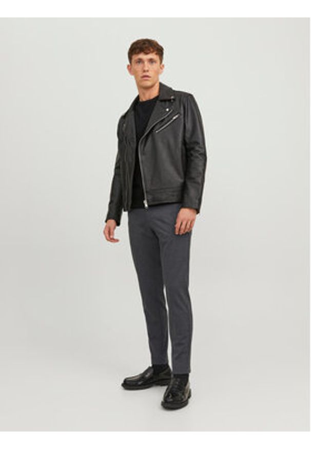 Jack & Jones - Jack&Jones Chinosy Marco 12237523 Szary Slim Fit. Kolor: szary. Materiał: syntetyk