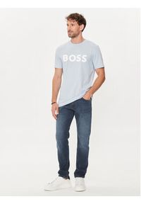 BOSS - Boss T-Shirt Thinking 1 50481923 Niebieski Regular Fit. Kolor: niebieski. Materiał: bawełna