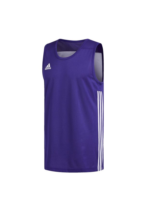 Adidas - Koszulka adidas 3G Speed Reversible. Okazja: na co dzień. Kolor: fioletowy, biały, wielokolorowy. Styl: sportowy, casual