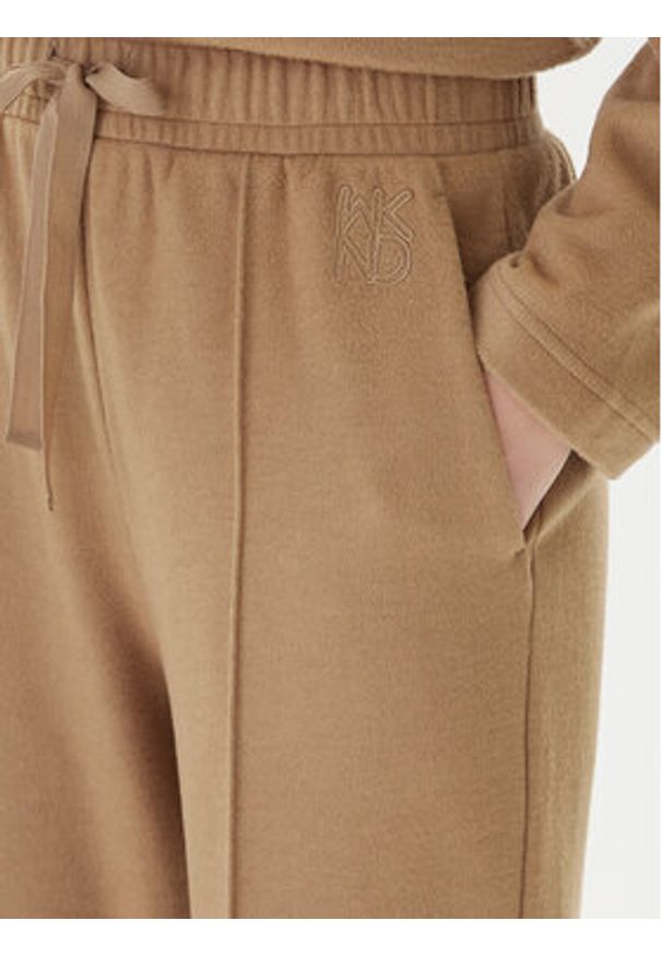 Weekend Max Mara Spodnie dzianinowe Sponda 2525786022 Beżowy Straight Fit. Kolor: beżowy. Materiał: syntetyk
