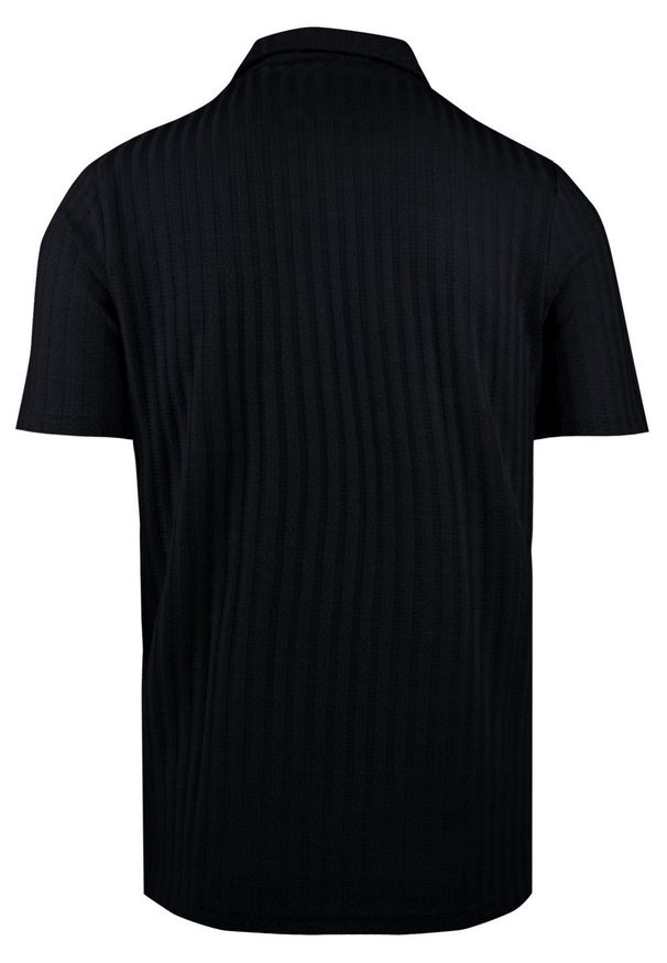 Koszulka Polo, Męska, z Dzianiny - Brave Soul - Czarna. Okazja: na co dzień. Typ kołnierza: polo. Kolor: czarny. Materiał: elastan, poliester. Styl: casual