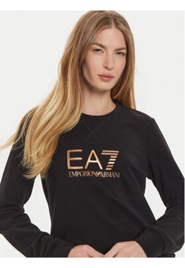 EA7 Emporio Armani Bluza 8NTM35 TJTXZ 0210 Czarny Regular Fit. Kolor: czarny. Materiał: bawełna