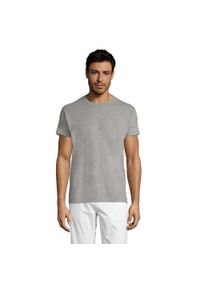SOL'S - Koszulka Regent Melange Slim Unisex Dla Dorosłych. Kolor: szary