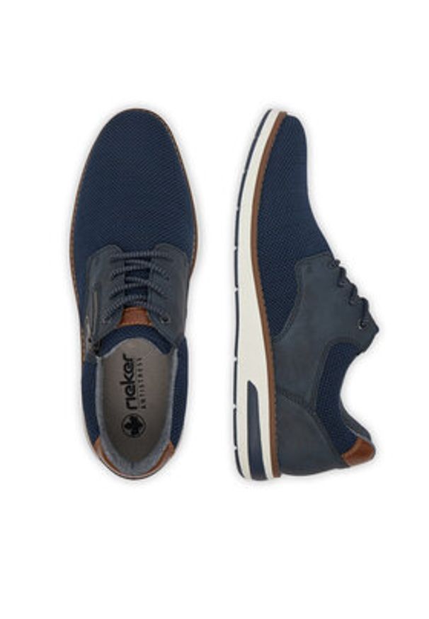 Rieker Sneakersy 11311-14 Granatowy. Kolor: niebieski. Materiał: materiał
