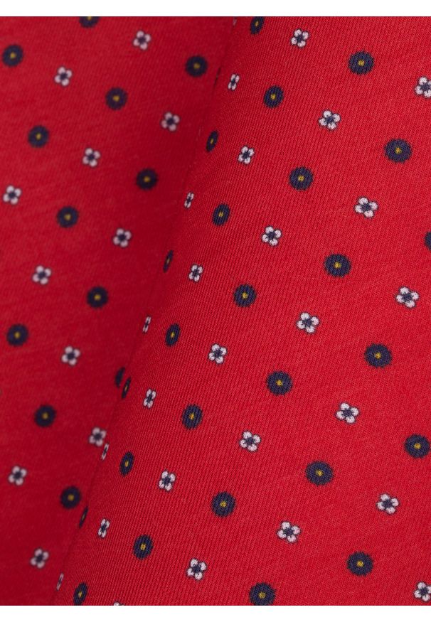 Pako Lorente - PAKO LORENTE – Czerwona poszetka w mikrowzór. Kolor: czerwony. Materiał: bawełna