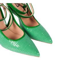 Liu Jo Szpilki "Marilyn 127" | SXX697 TX055 | Kobieta | Zielony. Kolor: zielony. Materiał: skóra ekologiczna. Wzór: aplikacja. Obcas: na szpilce. Styl: elegancki, glamour, wizytowy #3