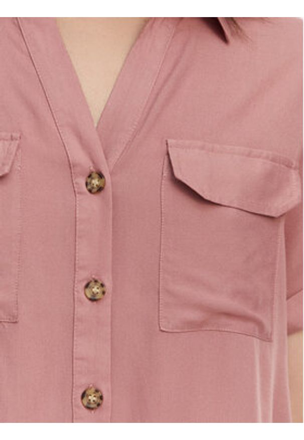 Vero Moda Koszula Bumpy 10310139 Różowy Regular Fit. Kolor: różowy. Materiał: wiskoza