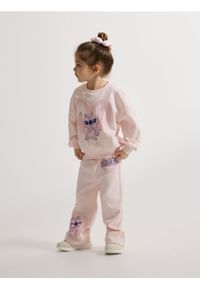 Reserved - Spodnie dresowe Lilo i Stitch - pastelowy róż. Kolor: różowy. Materiał: dresówka #1