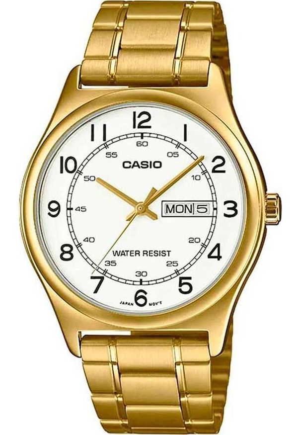 Zegarek Casio Zegarek marki Casio model MTP-V006D kolor Zółty. Akcesoria męski. Sezon: Cały rok NoSize