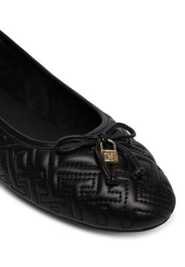 TOMMY HILFIGER - Tommy Hilfiger Baleriny Th Quilted Ballerina FW0FW09264 Czarny. Kolor: czarny. Materiał: skóra