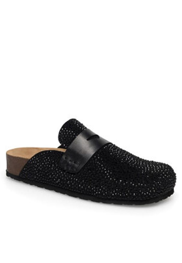 Eva Minge Klapki PERPETUE-24SS03 Czarny. Kolor: czarny. Materiał: zamsz, skóra