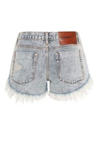 ONETEASPOON - Jeansowe szorty Bonita Low Waist. Kolor: niebieski. Materiał: jeans. Wzór: aplikacja #3