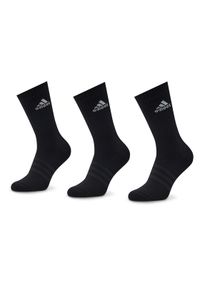 Adidas - adidas Zestaw 3 par wysokich skarpet unisex Cushioned Crew IC1310 Czarny. Kolor: czarny. Materiał: bawełna