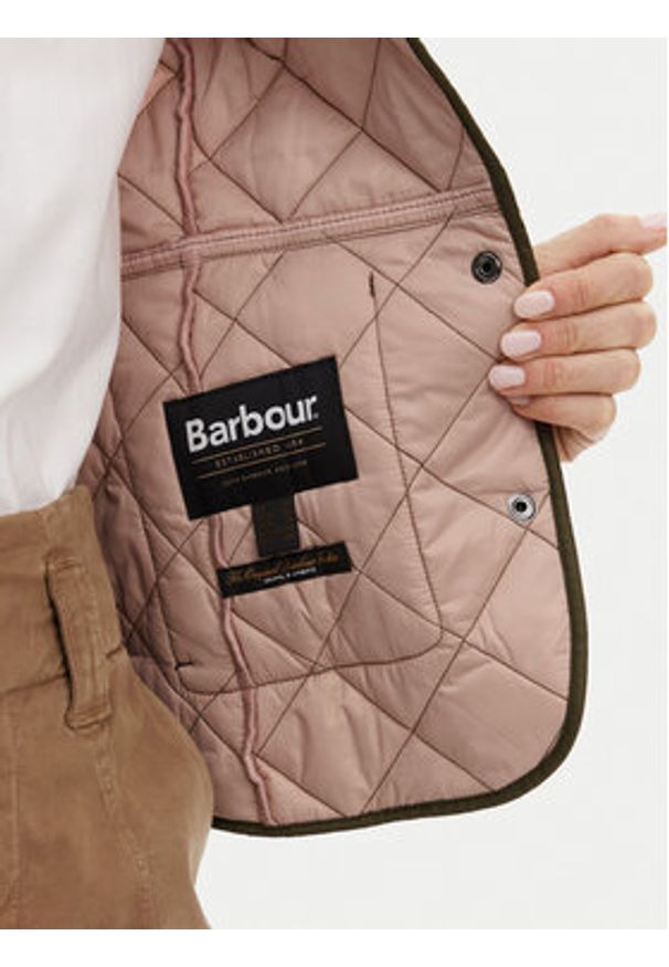 Barbour Kurtka przejściowa Deveron LQU1012OL51 Zielony Regular Fit. Kolor: zielony. Materiał: syntetyk