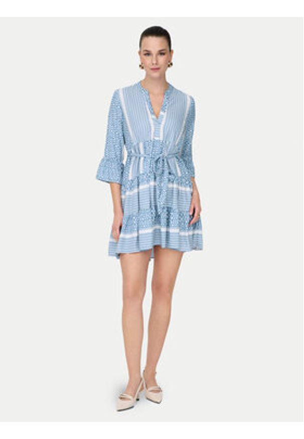 only - ONLY Sukienka letnia Athena 15219486 Niebieski Regular Fit. Kolor: niebieski. Materiał: syntetyk. Sezon: lato