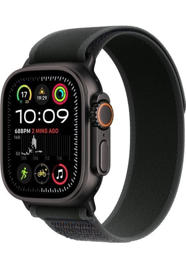 APPLE - Smartwatch Apple Watch Ultra 2 GPS + Cellular 49mm Black Titanium Case Trail Loop M/L Czarny (MX4V3KS/A). Rodzaj zegarka: smartwatch. Kolor: czarny