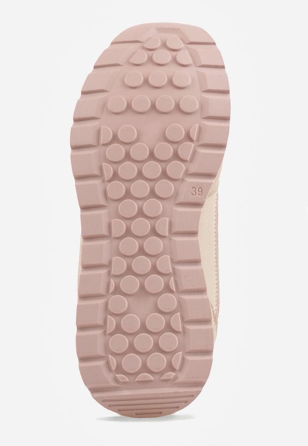 Born2be - Ciemnobeżowe Sneakersy z Siateczką i Antypoślizgową Podeszwą Katala. Okazja: na spacer, na co dzień. Kolor: beżowy. Materiał: jeans. Sport: turystyka piesza