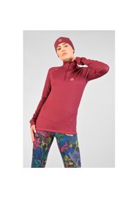 NESSI SPORTSWEAR - Bluza Coldproof Ocieplana Zip Damska Nessi Sportswear. Kolor: czerwony, wielokolorowy, brązowy. Sport: bieganie