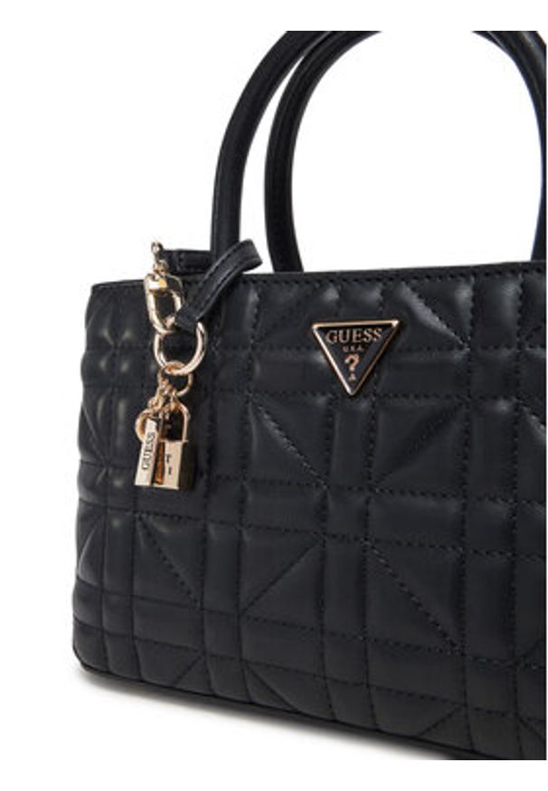 Guess Torebka HWQG96 25060 Czarny. Kolor: czarny. Materiał: skórzane