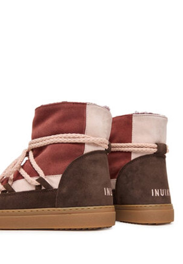 Inuikii Śniegowce Patchwork 3001.003.0072 Bordowy. Kolor: czerwony. Materiał: skóra, zamsz