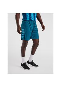 Spodenki piłkarskie męskie Hummel Core XK Poly Shorts. Kolor: zielony, turkusowy, niebieski, wielokolorowy. Sport: piłka nożna