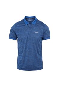 Regatta - Męska Koszulka Polo Remex II. Typ kołnierza: polo. Kolor: niebieski, wielokolorowy, zielony