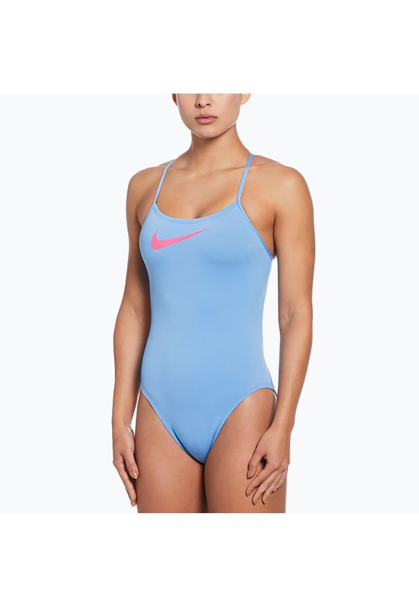 Strój pływacki jednoczęściowy damski Nike Hydrastrong Adjustable Crossback unive. Kolor: niebieski