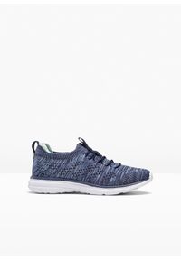 bonprix - Wygodne sneakersy wsuwane z miękkiego materiału. Zapięcie: bez zapięcia. Kolor: niebieski. Materiał: materiał #1
