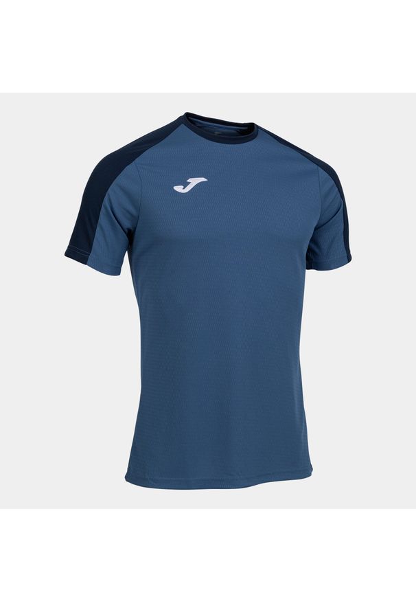 Koszulka do piłki nożnej męska Joma Eco Champioship z krótkim rękawem. Kolor: niebieski. Długość rękawa: krótki rękaw. Długość: krótkie. Sport: piłka nożna