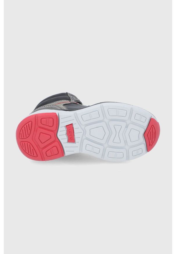 Levi's® - Levi's Buty dziecięce kolor szary. Okazja: na spotkanie biznesowe. Nosek buta: okrągły. Kolor: szary. Materiał: guma. Szerokość cholewki: normalna. Styl: biznesowy