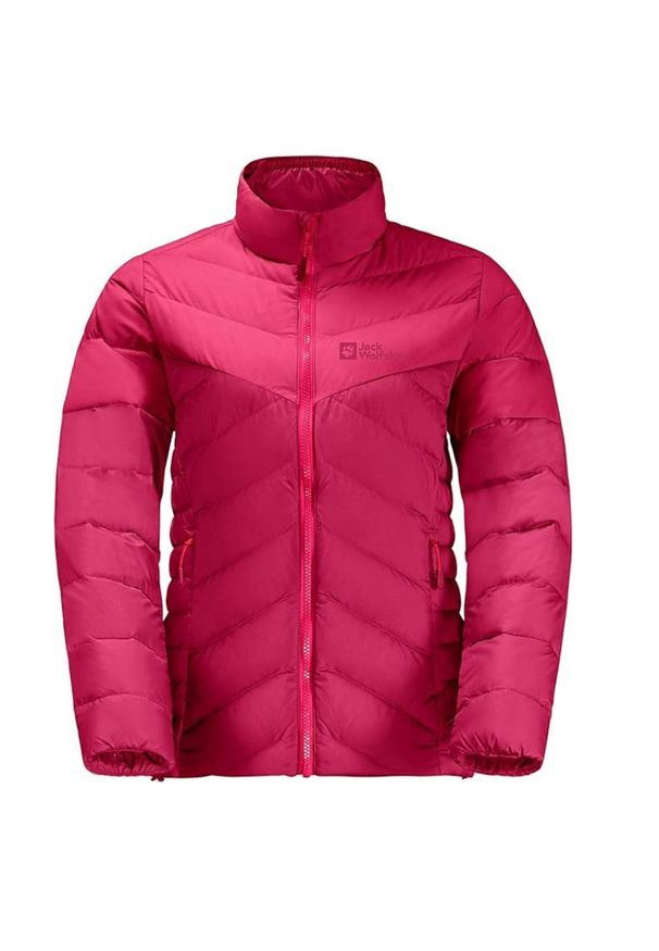 Kurtka turystyczna damska Jack Wolfskin Tundra Down. Kolor: różowy. Materiał: poliamid, puch. Sport: turystyka piesza