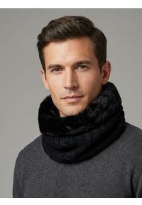 Sinsay - Komin z ocieplanym futerkiem - czarny. Kolor: czarny. Materiał: futro #1