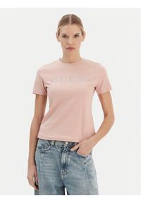 Guess T-Shirt V6RI20 J1314 Różowy Regular Fit. Kolor: różowy. Materiał: bawełna #1