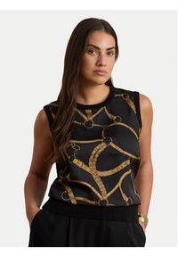 Lauren Ralph Lauren - LAUREN RALPH LAUREN Bluzka 200P13976001 Czarny Regular Fit. Kolor: czarny. Materiał: syntetyk #6