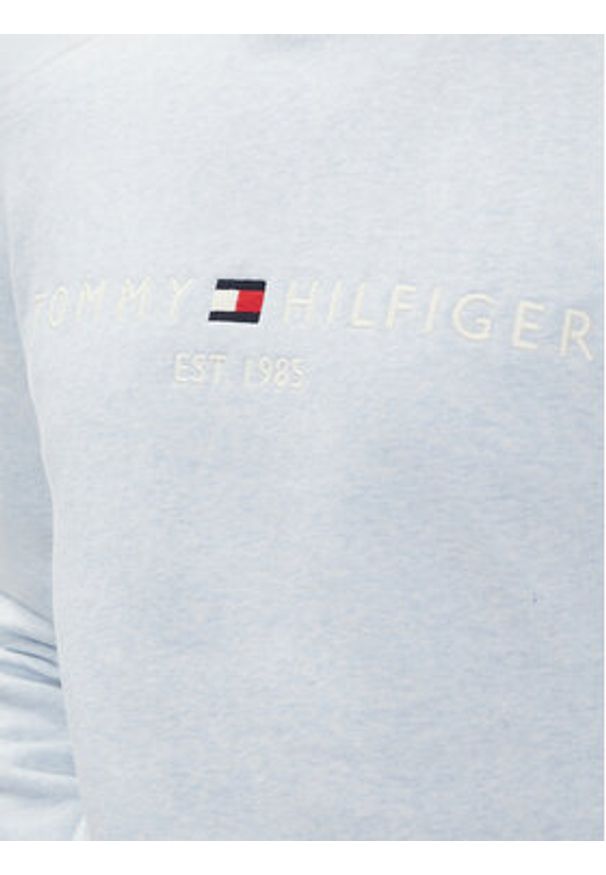 TOMMY HILFIGER - Tommy Hilfiger Bluza Logo MW0MW11596 Niebieski Regular Fit. Kolor: niebieski. Materiał: bawełna