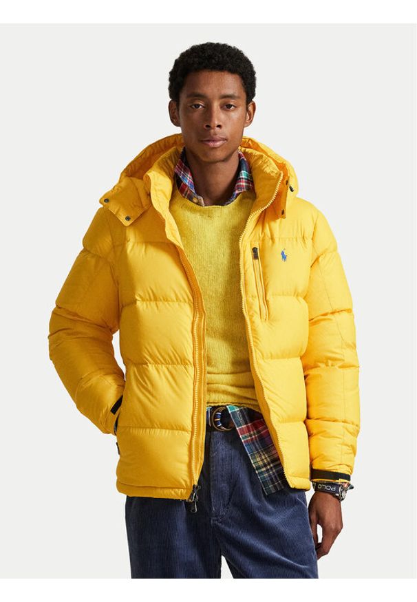 Polo Ralph Lauren Kurtka puchowa 710968278009 Żółty Regular Fit. Typ kołnierza: polo. Kolor: żółty. Materiał: syntetyk