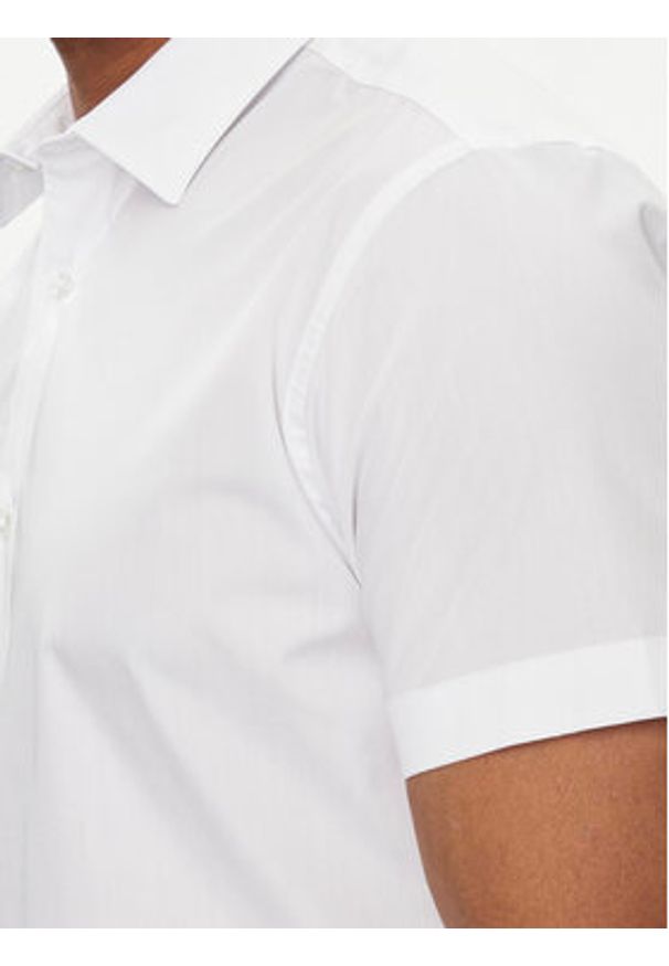 Jack & Jones - Jack&Jones Koszula Joe 12195062 Biały Slim Fit. Kolor: biały. Materiał: bawełna, syntetyk