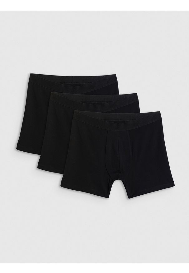 4f - 4F Bielizna bokserki (3-pack) męskie - czarne XL. Kolor: czarny. Materiał: bawełna, elastan, guma