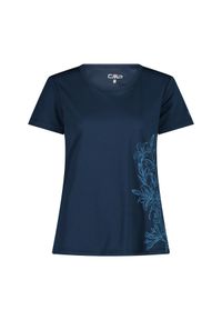 Koszulka damska CMP. Kolor: niebieski. Materiał: materiał, tkanina. Sport: turystyka piesza #1