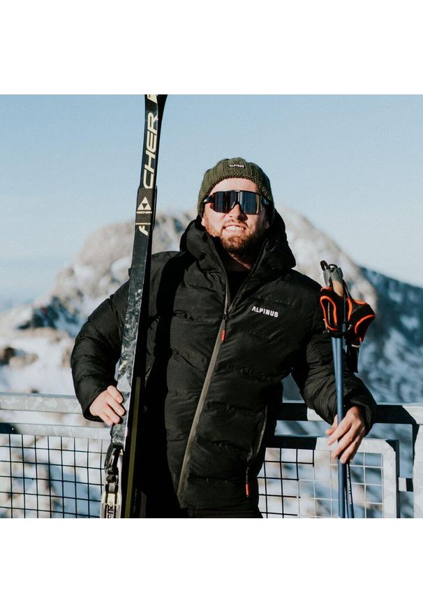 Kurtka trekkingowa zimowa męska Alpinus Furggen. Kolor: czarny. Sezon: zima. Sport: turystyka piesza