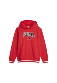 Bluza z kapturem dla dzieci Puma Squad FL. Typ kołnierza: kaptur. Kolor: czerwony. Materiał: materiał #1