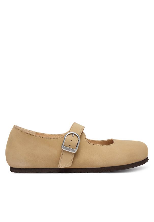 Birkenstock Baleriny Santa Clarita 1031613 Beżowy. Kolor: beżowy. Materiał: skóra