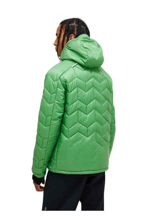 Kurtka Peak Performance męska Elevate Liner Hood zielona - L. Kolor: zielony