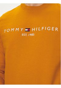 TOMMY HILFIGER - Tommy Hilfiger Bluza Logo MW0MW11596 Pomarańczowy Regular Fit. Kolor: pomarańczowy. Materiał: syntetyk, bawełna #2