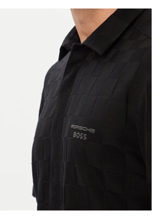 BOSS Polo Spirit70Jacq S 50560415 Czarny Regular Fit. Typ kołnierza: polo. Kolor: czarny. Materiał: bawełna