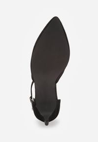 Born2be - Czarne Czółenka Vices na Szpilce ze Skórzaną Wkładką i Paskiem Wokół Kostki Anselita. Okazja: do pracy. Zapięcie: pasek. Kolor: czarny. Materiał: skóra. Sezon: wiosna, lato. Obcas: na szpilce. Styl: wizytowy #7