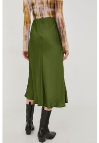Birgitte Herskind spódnica kolor zielony midi rozkloszowana. Kolor: zielony. Materiał: guma, tkanina