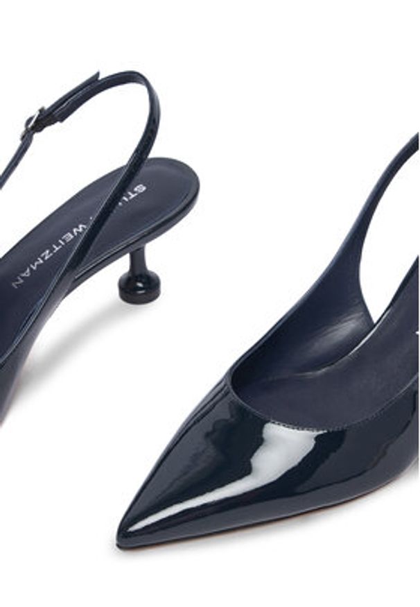 Stuart Weitzman Czółenka Stuartini Slbck 50 Granatowy. Kolor: niebieski. Materiał: syntetyk, skóra