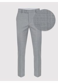 Pako Lorente - PAKO LORENTE – Szare spodnie garniturowe w delikatną kratę. Kolor: szary. Materiał: poliester, wełna, lycra #8